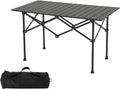 Tavolo da Campeggio Pieghevole con Piano Arrotolabile 96x56x50 cm e Borsa Portatile