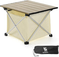 Mini tavolo pieghevole da campeggio con vano portaoggetti e borsa trasporto 40 x 34.5 x 27 cm