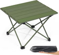 Mini tavolo pieghevole in alluminio con borsa trasporto per spiaggia campeggio e barbecue verde