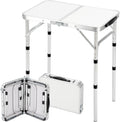 Tavolino pieghevole in alluminio 60 x 40 cm leggero e portatile per attivita all'aperto