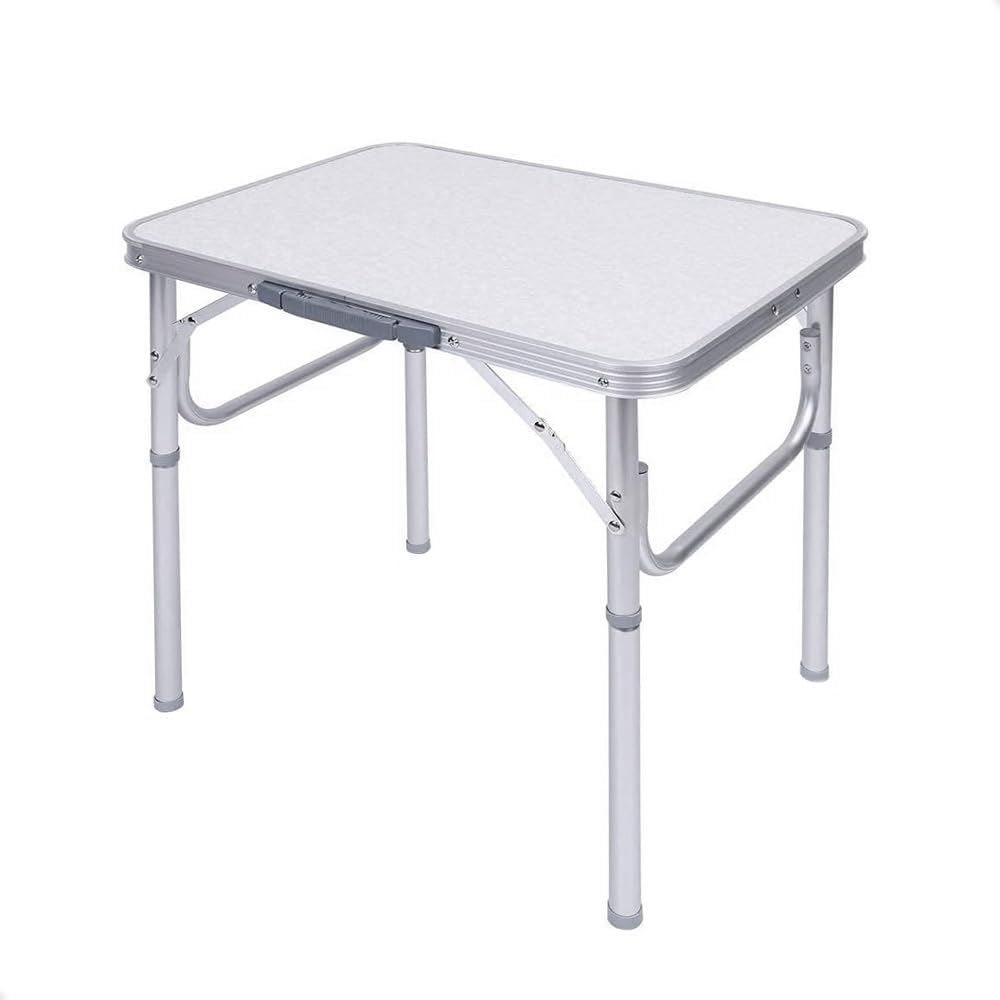 Tavolo pieghevole da picnic in alluminio con gambe regolabili a due altezze 60 x 45 x 59 cm