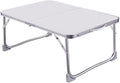 Tavolino basso pieghevole da picnic con struttura in alluminio piano MDF e chiusura a valigetta 60 x 40 x 26 cm