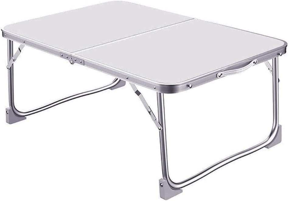 Tavolino basso pieghevole da picnic con struttura in alluminio piano MDF e chiusura a valigetta 60 x 40 x 26 cm