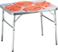 Tavolo regolabile pieghevole in alluminio e plastica 75 x 55 cm con altezza variabile fino a 59 cm
